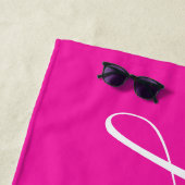 Aangepaste Heet Roze Bachelorette Handdoek (In situ)