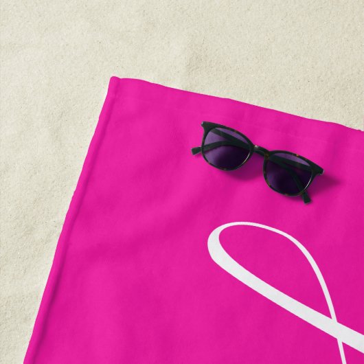 Aangepaste Heet Roze Bachelorette Handdoek (In situ)