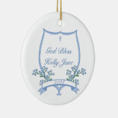 Aangepaste Heilige Doop Eerste Communie Bloemen Ba Keramisch Ornament (Rechts)