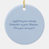 Aangepaste Heilige Doop Eerste Communie Bloemen Ba Keramisch Ornament (Achterkant)