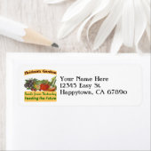 Aangepaste Heirloom Gardens Return Address Labels (Insitu)