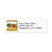 Aangepaste Heirloom Gardens Return Address Labels (Voorkant)