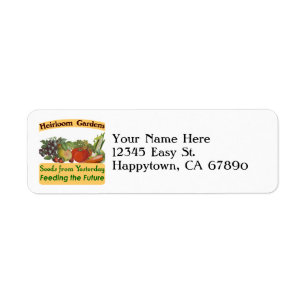 Aangepaste Heirloom Gardens Return Address Labels