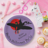 Aangepaste heks in vliegtuig Paarse papieren Borde Bordje (Feest)