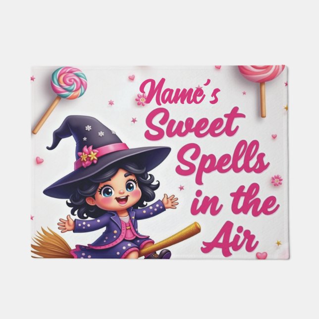 Aangepaste Heks & Snoep Sky Welkomstmat voor Front Deurmat (Voorkant)