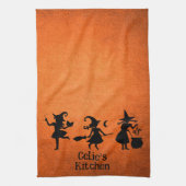 Aangepaste Heksen Halloween Herfst Grunge Keuken H Theedoek (Verticaal)