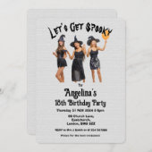 Aangepaste Heksen Halloween Verjaardag Kostuumfees Kaart (Voorkant / Achterkant)