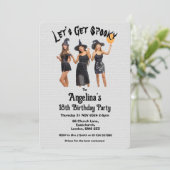 Aangepaste Heksen Halloween Verjaardag Kostuumfees Kaart (Staand voorkant)