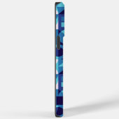 Aangepaste helder licht donkerblauw wit geometrisc Case-Mate iPhone case (Achterkant / Rechts)