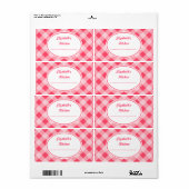Aangepaste helder roze keukenlabels etiket (Full Sheet)