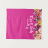 Aangepaste Helder Roze Wedding Receptie Photo Boot Wandkleed (Voorkant (horizontaal))