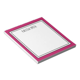 Aangepaste helder roze witte bewerkbare kleur notitieblok