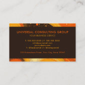 Aangepaste Helder Sinaasappel Geel Rood Zwart Prof Visitekaartje (Achterkant)