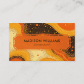 Aangepaste Helder Sinaasappel Geel Rood Zwart Prof Visitekaartje (Voorkant)