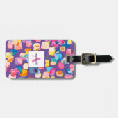 Aangepaste, heldere Abstracte naam Bagagelabel (Voorkant horizontaal)