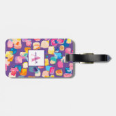 Aangepaste, heldere Abstracte naam Bagagelabel (Achterkant horizontaal)