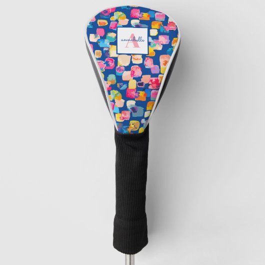 Aangepaste, heldere Abstracte naam Golfheadcover (Voorkant)