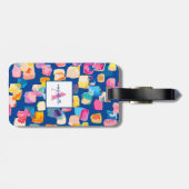 Aangepaste, heldere Abstracte naambagage Bagagelabel (Achterkant horizontaal)