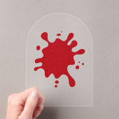 Aangepaste heldere acryl Tomaat Rood Spat Invite Uitnodigingen (Insitu (Draagbaar))