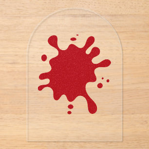 Aangepaste heldere acryl Tomaat Rood Spat Invite Uitnodigingen