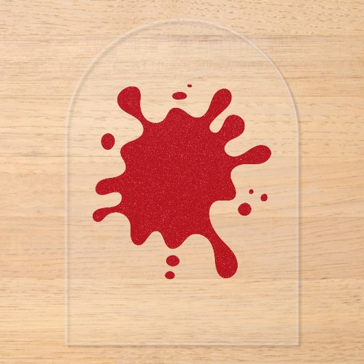Aangepaste heldere acryl Tomaat Rood Spat Invite Uitnodigingen (Voorkant)