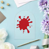Aangepaste heldere acryl Tomaat Rood Spat Invite Uitnodigingen (Insitu (Huwelijk))