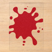 Aangepaste heldere acryl uitnodiging – Rode spette (Voorkant)