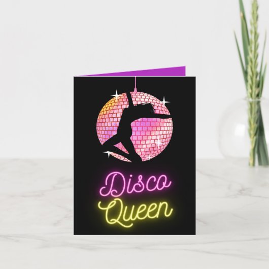aangepaste heldere disco-koningin vibrante diva-gr kaart (Voorkant)
