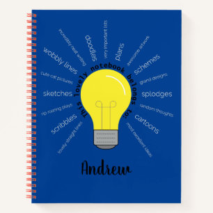 Aangepaste, heldere ideeën, spiraalvormige laptop notitieboek