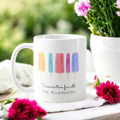 Aangepaste heldere kleurrijke moderne zomer koffiemok