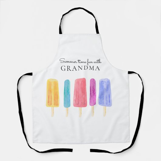 Aangepaste heldere kleurrijke moderne zomer schort (Voorkant)