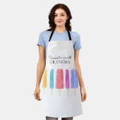 Aangepaste heldere kleurrijke moderne zomer schort (Gedragen)