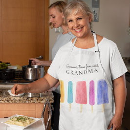 Aangepaste heldere kleurrijke moderne zomer schort