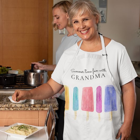 Aangepaste heldere kleurrijke moderne zomer schort