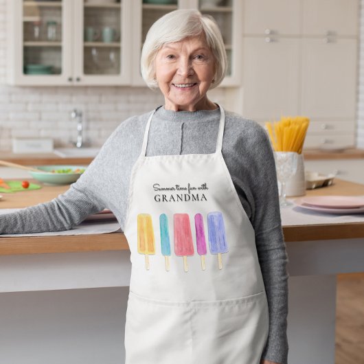 Aangepaste heldere kleurrijke moderne zomer schort