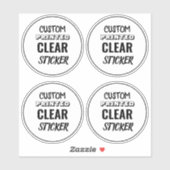 Aangepaste heldere ronde vinyl stickerlabels sticker (Vel)