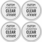 Aangepaste heldere ronde vinyl stickerlabels sticker (Voorkant)