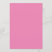 Aangepaste heldere roze en rode moderne trouw menu (Achterkant)