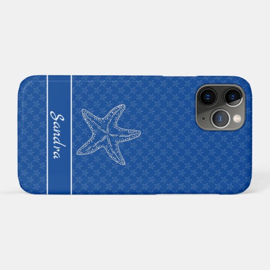 Aangepaste, heldere, witte, Starfish Case-Mate iPhone Case (Achterkant (horizontaal))