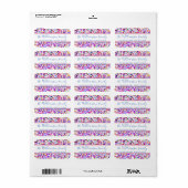 Aangepaste heldere zomerkleuren verfspatpatroon etiket (Full Sheet)