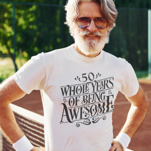 Aangepaste hele jaren van een geweldige verjaardag t-shirt