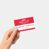 Aangepaste HELLO Mijn Naam Is Titel Badge (Handheld)