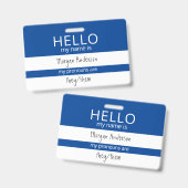 Aangepaste HELLO Mijn Naam Pronouns Is ID Badge (Voor- en achterkant)