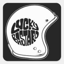 Aangepaste helm vierkante sticker