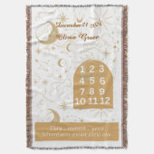 Aangepaste Hemel Baby Mijlpaal Boho Deken (Voorkant Verticaal)