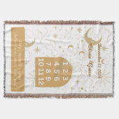Aangepaste Hemel Baby Mijlpaal Boho Deken (Voorkant)