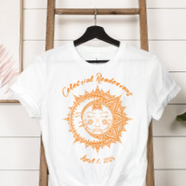 Aangepaste hemelse rendez-vous eclips t-shirt