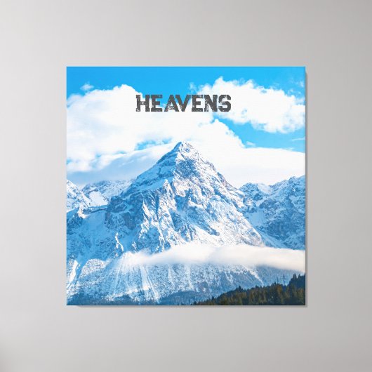 Aangepaste Hemeltekst Lucht afbeelding Uitgerekt Canvas Afdruk (Voorkant)