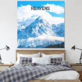 Aangepaste Hemeltekst Lucht afbeelding Uitgerekt Canvas Afdruk (Insitu (Slaapkamer))