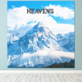 Aangepaste Hemeltekst Lucht afbeelding Uitgerekt Canvas Afdruk (Insitu (Houten vloer))